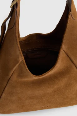 Alexa Leather Small Suede Hobo Bag