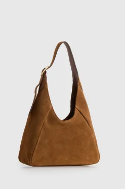 Alexa Leather Small Suede Hobo Bag