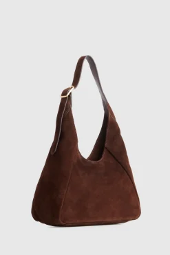 Alexa Leather Small Suede Hobo Bag