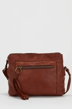 Ari Leather Tassel Crossbody Bag
