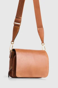 Charli Leather Flap Crossbody Bag