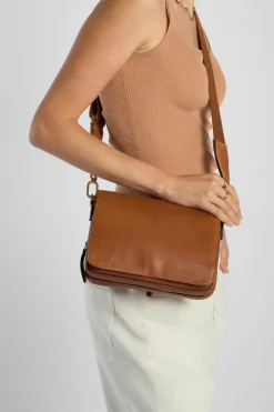 Charli Leather Flap Crossbody Bag
