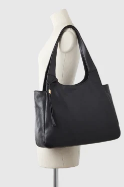 Clara Leather Charm Tote Bag