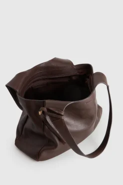 Clara Leather Charm Tote Bag