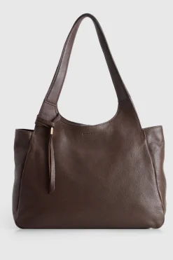 Clara Leather Charm Tote Bag