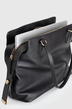 Clover Leather Work Tote Bag