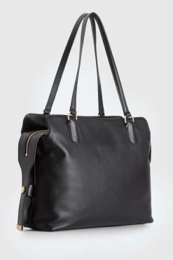 Clover Leather Work Tote Bag