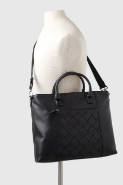 Dominic Leather Weave Tote Bag
