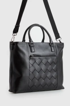 Dominic Leather Weave Tote Bag