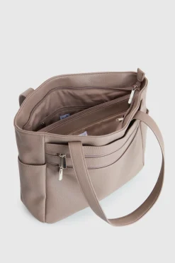 Double Zip Pocket Tote Bag