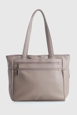 Double Zip Pocket Tote Bag