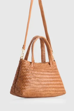 Elise Leather Weave Shopper Bag