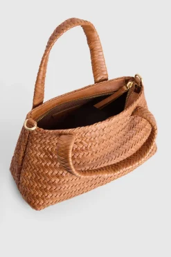 Elise Leather Weave Shopper Bag