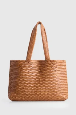Elise Leather Weave Tote Bag