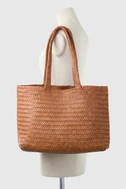 Elise Leather Weave Tote Bag