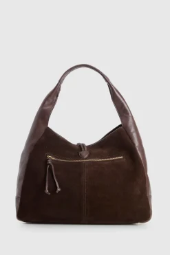 Emmy Leather Suede Hobo Bag