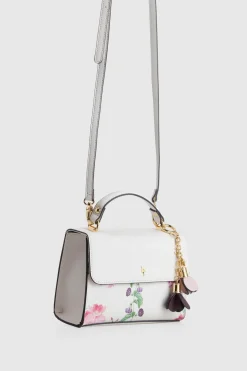 Iris Floral Top Handle Bag