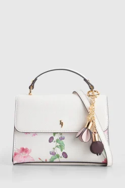 Iris Floral Top Handle Bag