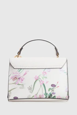 Iris Floral Top Handle Bag