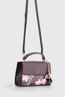 Iris Floral Top Handle Bag