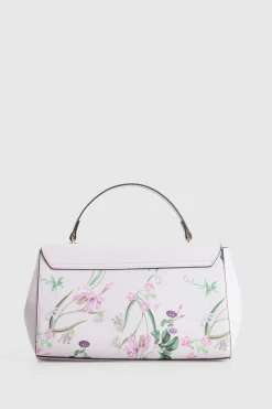 Iris Floral Top Handle Bag
