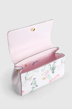 Iris Floral Top Handle Bag