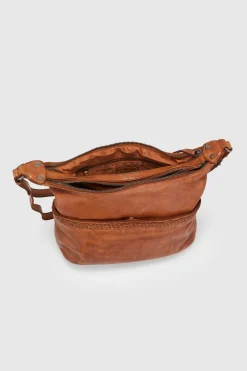Isla Leather Braided Crossbody Bag