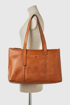 Ivy Leather Buckle Work Tote Bag