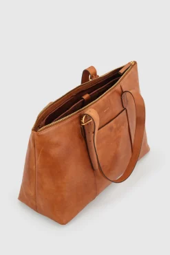 Ivy Leather Buckle Work Tote Bag