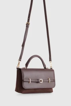 Lana Suede Top Handle Bag