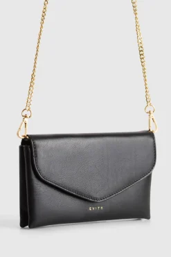 Lila Leather Chain Crossbody Purse