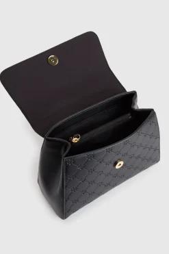 Logo Emboss Top Handle Bag