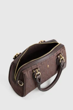 Logo Jacquard Barrel Bag