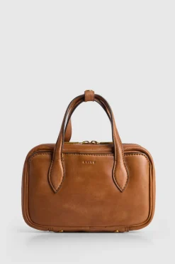 Lucia Leather Bowling Bag