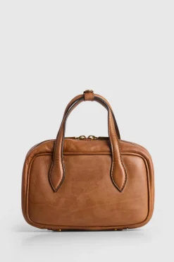 Lucia Leather Bowling Bag