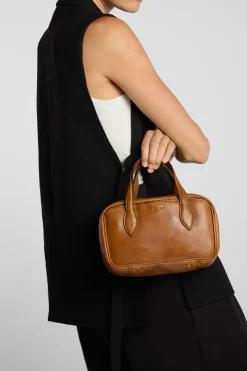 Lucia Leather Bowling Bag