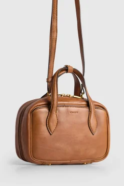 Lucia Leather Bowling Bag