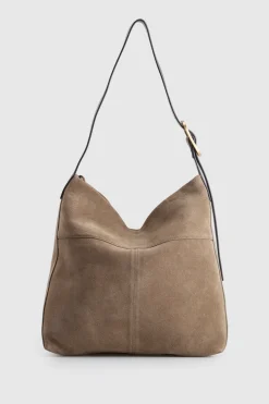 Malia Leather Suede Hobo Bag