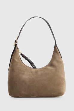 Malia Leather Suede Hobo Bag
