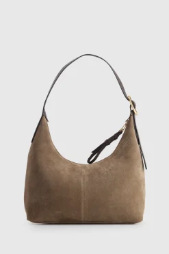 Malia Leather Suede Hobo Bag