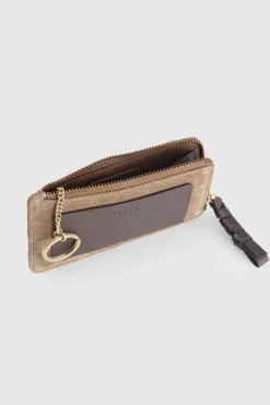 Malia Suede Card Holder Wallet