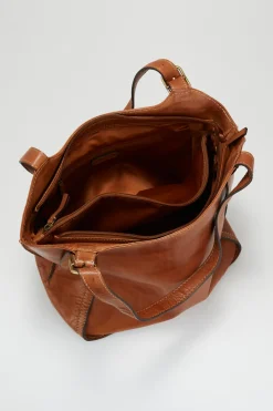 Maya Leather Buckle Tote Bag