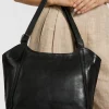 Maya Leather Buckle Tote Bag