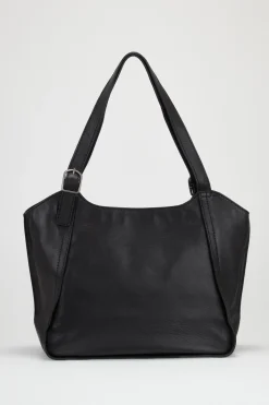 Maya Leather Buckle Tote Bag