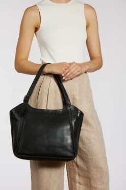 Maya Leather Buckle Tote Bag
