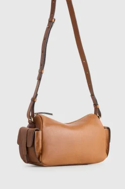 Narda Leather Pocket Crossbody Bag
