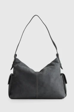 Narda Leather Pocket Hobo Bag