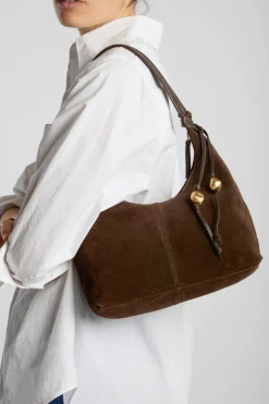 Nina Leather Suede Hobo Bag