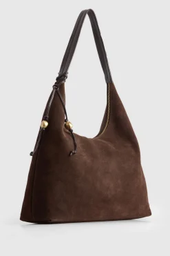 Nina Leather Suede Hobo Bag