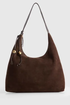 Nina Leather Suede Hobo Bag